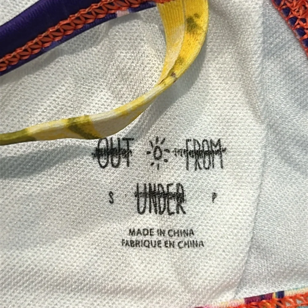 Anthropologie Out From Under size small floral triangle bikini swim top